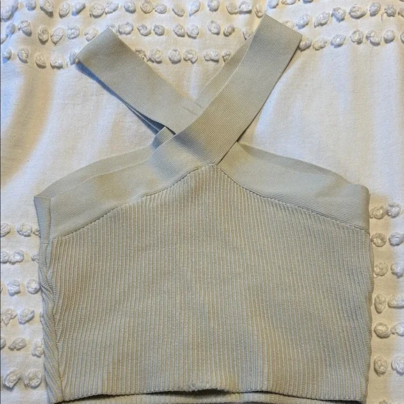 Babaton Cream Ribbed Knit Top - Picture 3 of 3